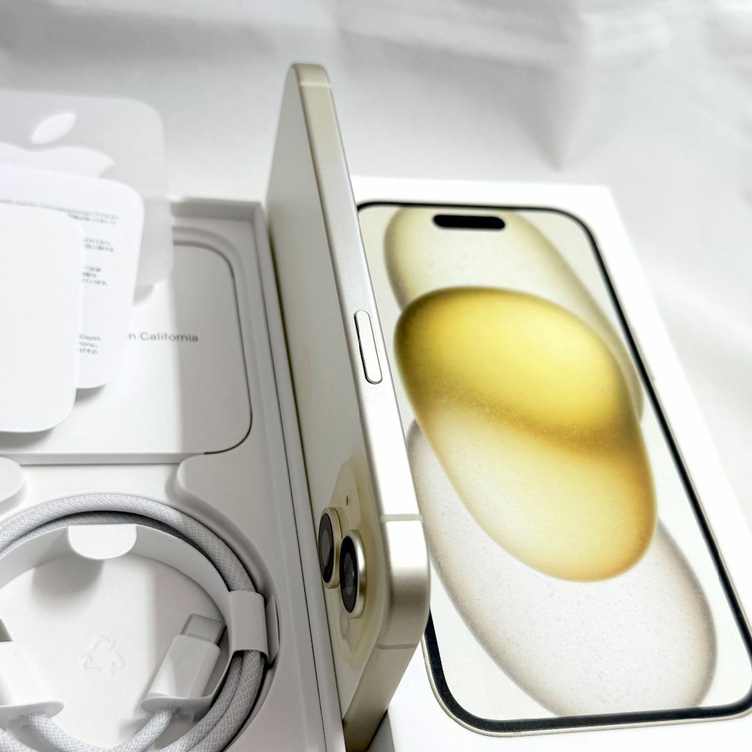 Apple - 極美品 アップル iPhone 15 128GB イエロー SIMフリー 92%の