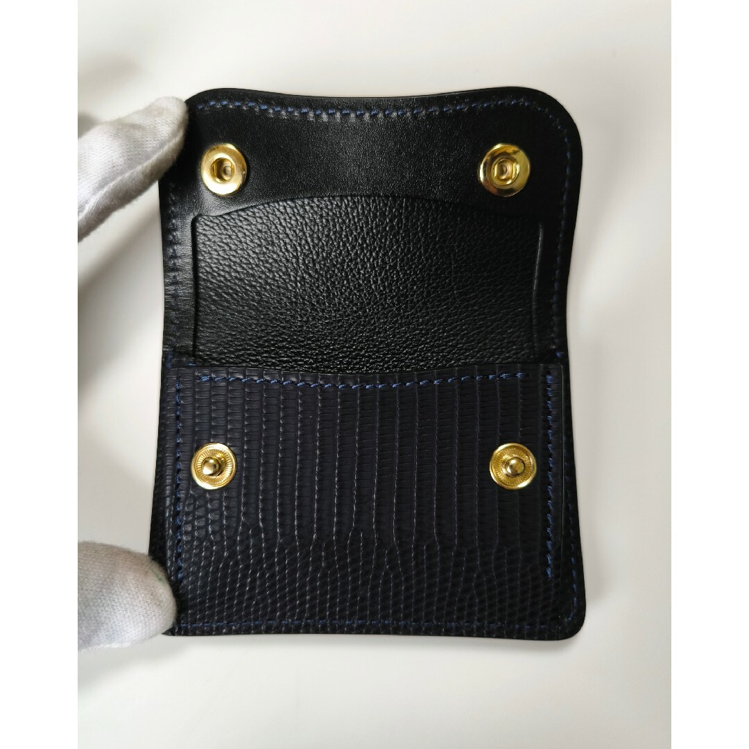 新品】ワイルドスワンズタングTONGUE リザードネイビーカーサ