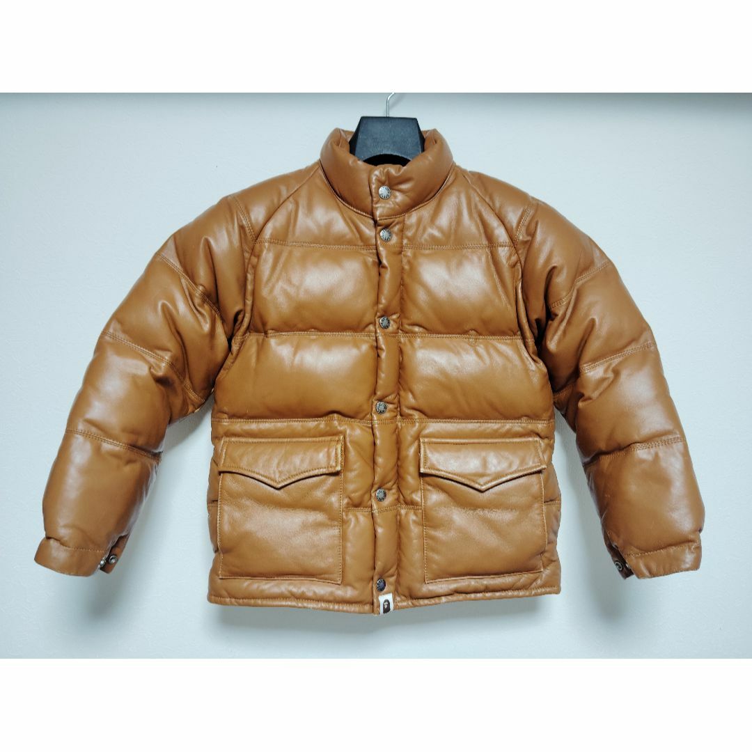 A BATHING APE - a bathing ape bape kidsレザーダウンジャケット HERO
