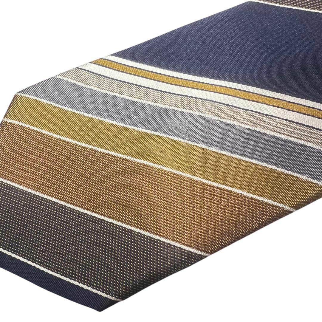 FRANCO BASSI - イタリア製・フランコバッシ ストライプネクタイ濃紺