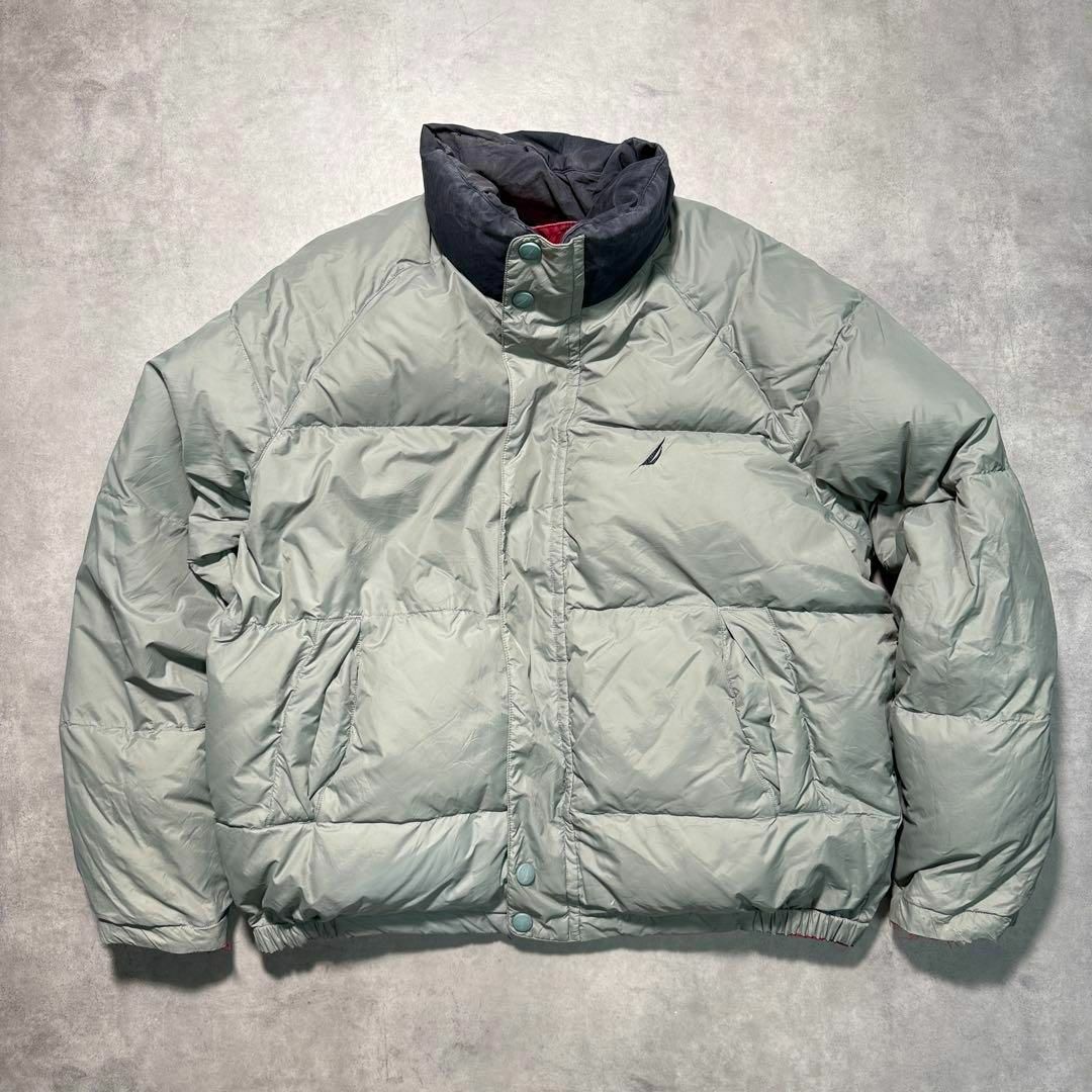 NAUTICA - 【NAUTICA】90s ノーティカ リバーシブルダウンジャケット L
