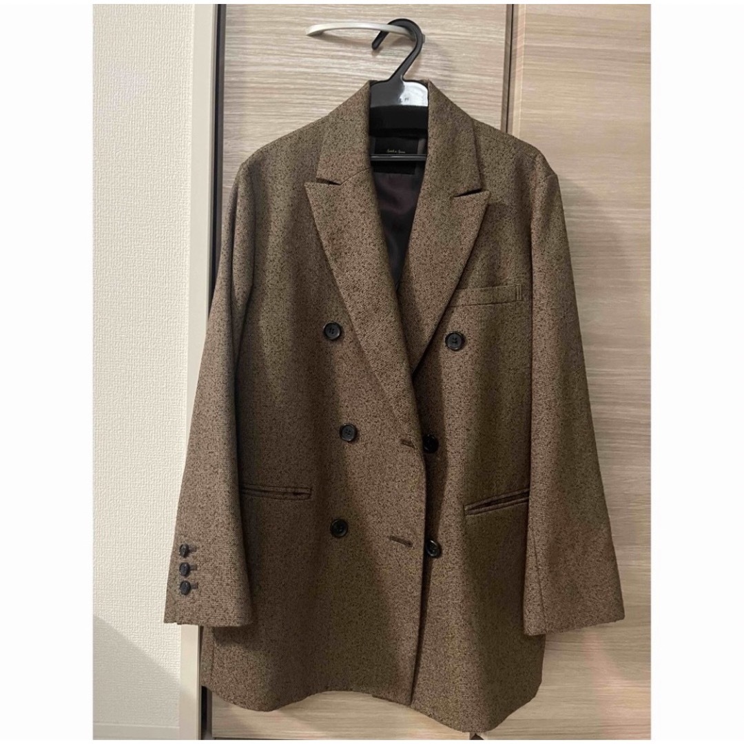 スピックアンドスパン リングツイードダブルブレストジャケットの通販