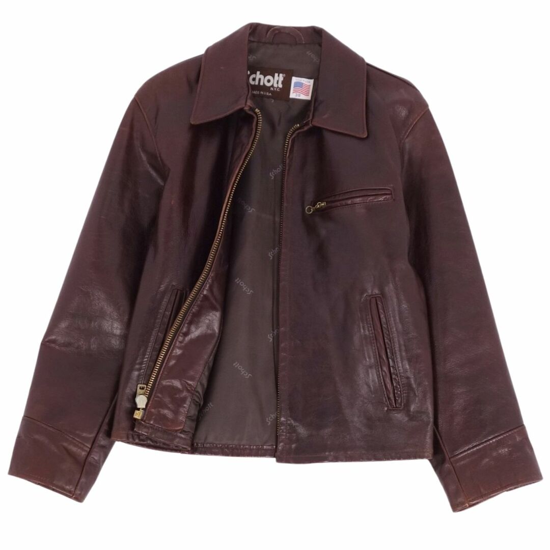 美品 ショット Schott 659 レザージャケット ライダース ジップアップ