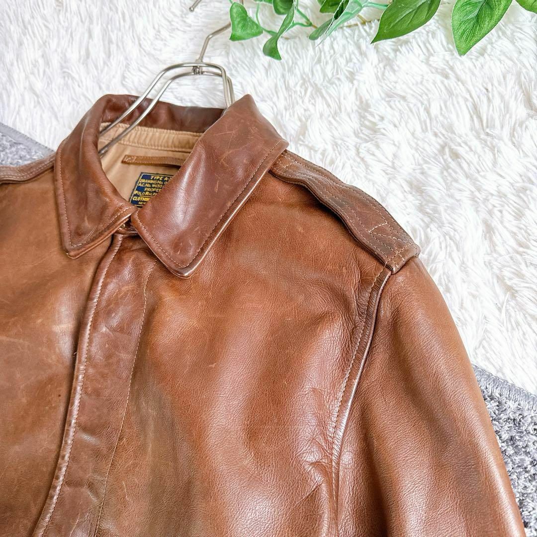 POLO RALPH LAUREN - 良品 ポロラルフローレン A-2 レザージャケット