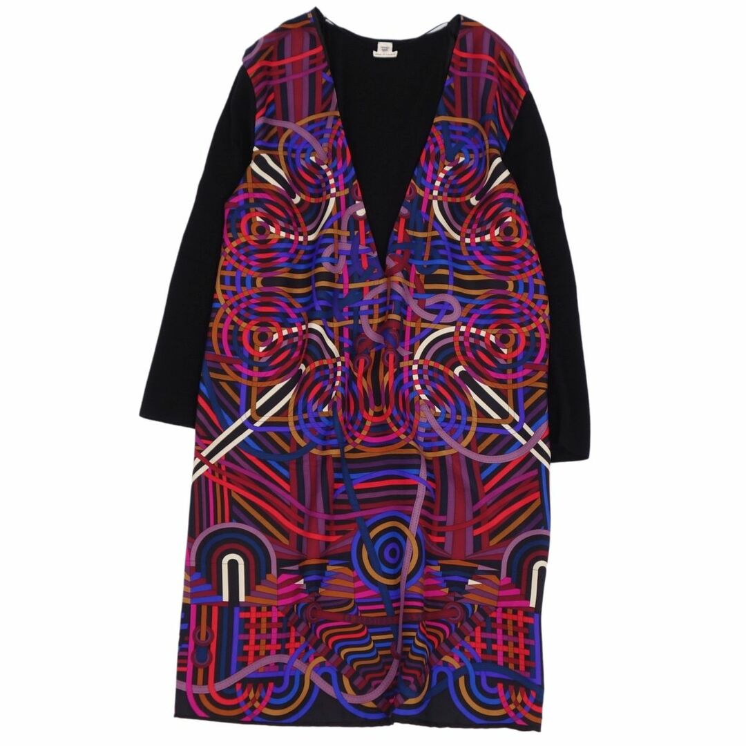 HERMES - エルメス HERMES ニット ワンピース ロングスリーブ 長袖 V