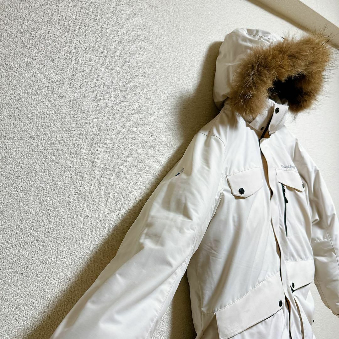 mont bell - 【人気】モンベル ファー フード ダウンジャケット 白