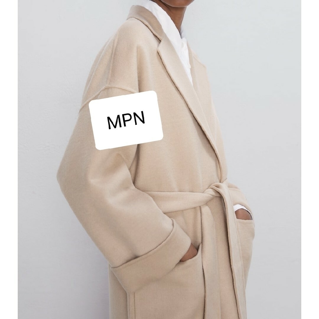 ZARA - ZARA コート ウールコート 羽織り ライトベージュ アウターの