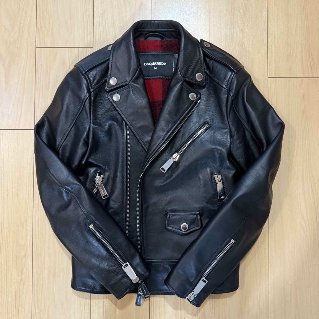 DSQUARED2 - 【美品】DSQUARED2 16SS カウレザー ダブルライダース