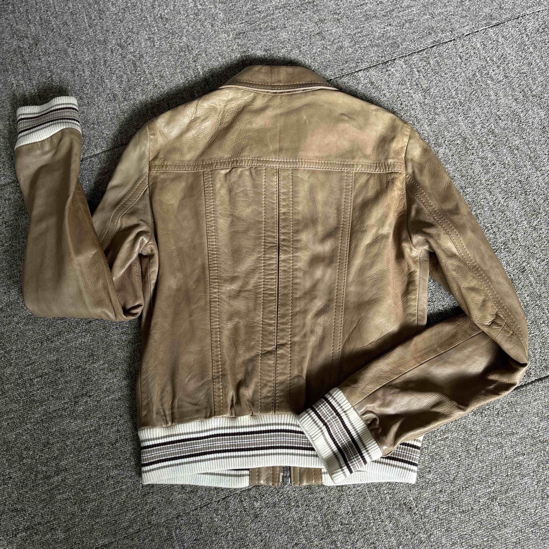 D&G - D&G レザージャケット ベージュの通販 by 3&1mom's shop｜ディー