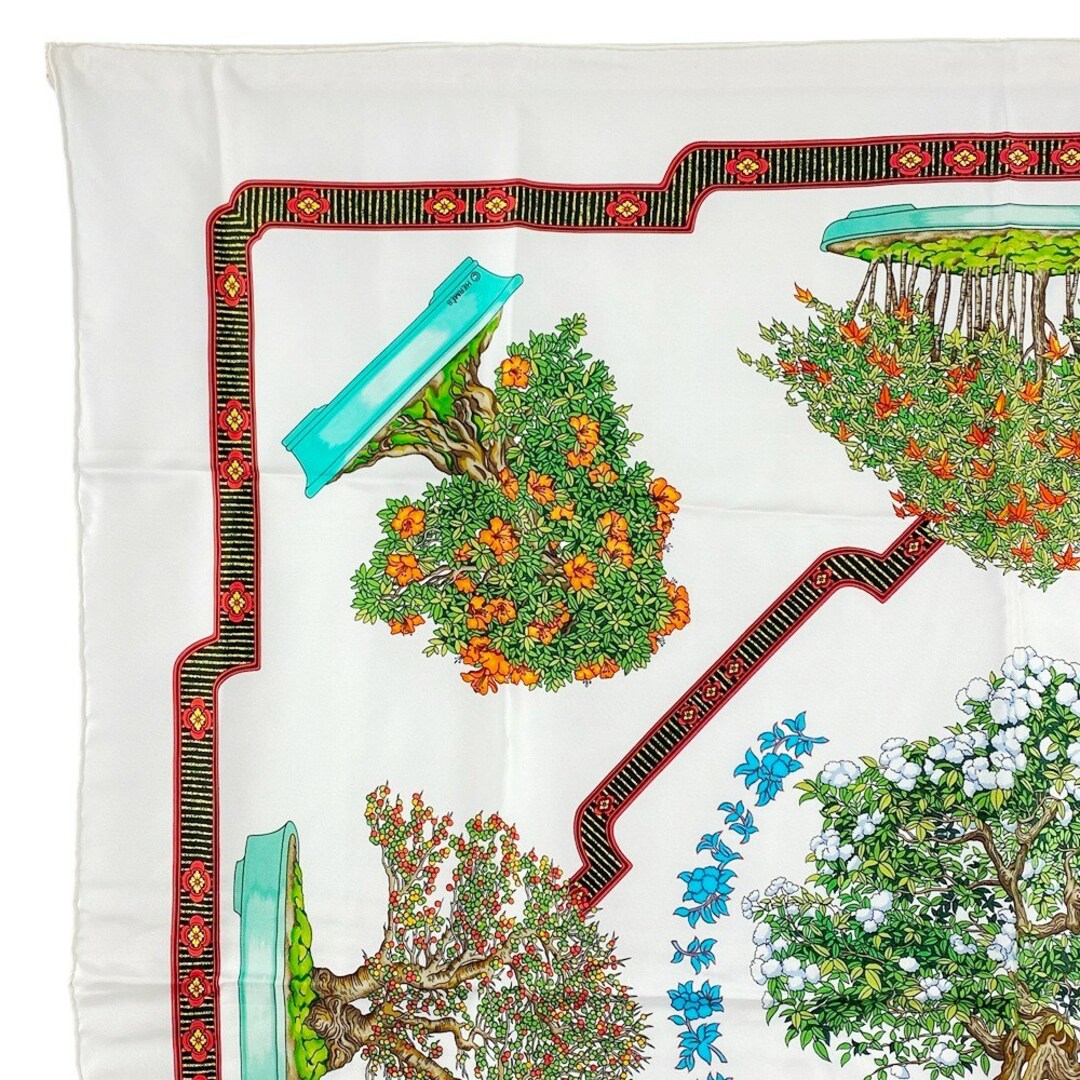 HERMES - □美品□ エルメス カレ 90 スカーフ 盆栽 BONSAI シルク