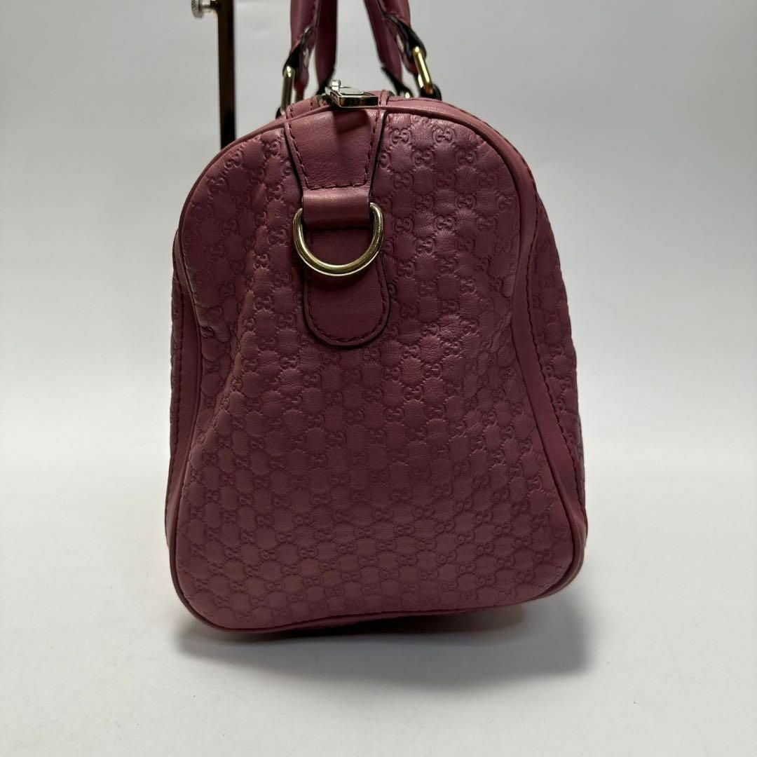 GUCCI - h81【極美品】グッチ GGシマ レザー ピンク ボストンバッグ