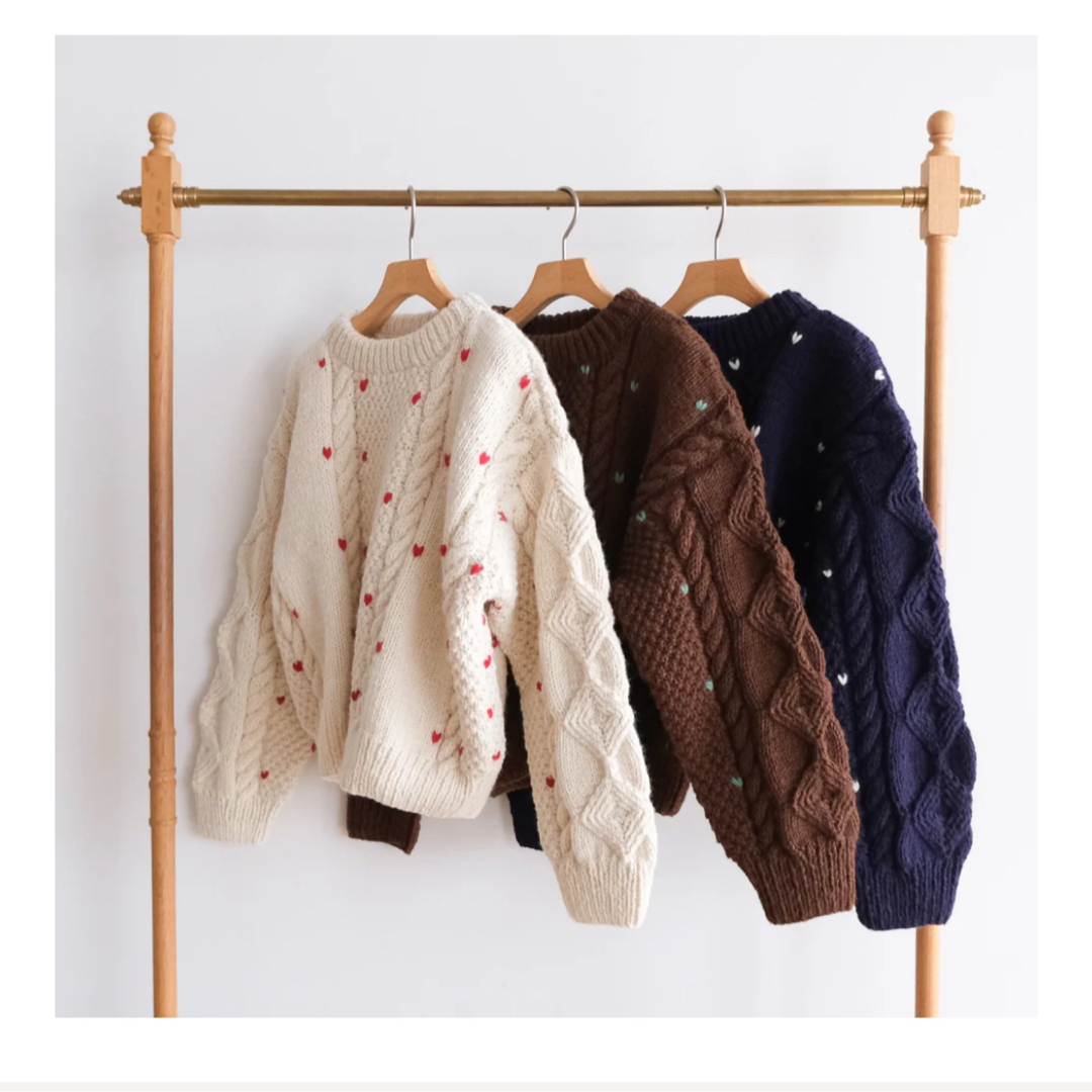 SeaRoomlynn - searoomlynn❤︎NPL HM Petit Heartニット ブラウンの