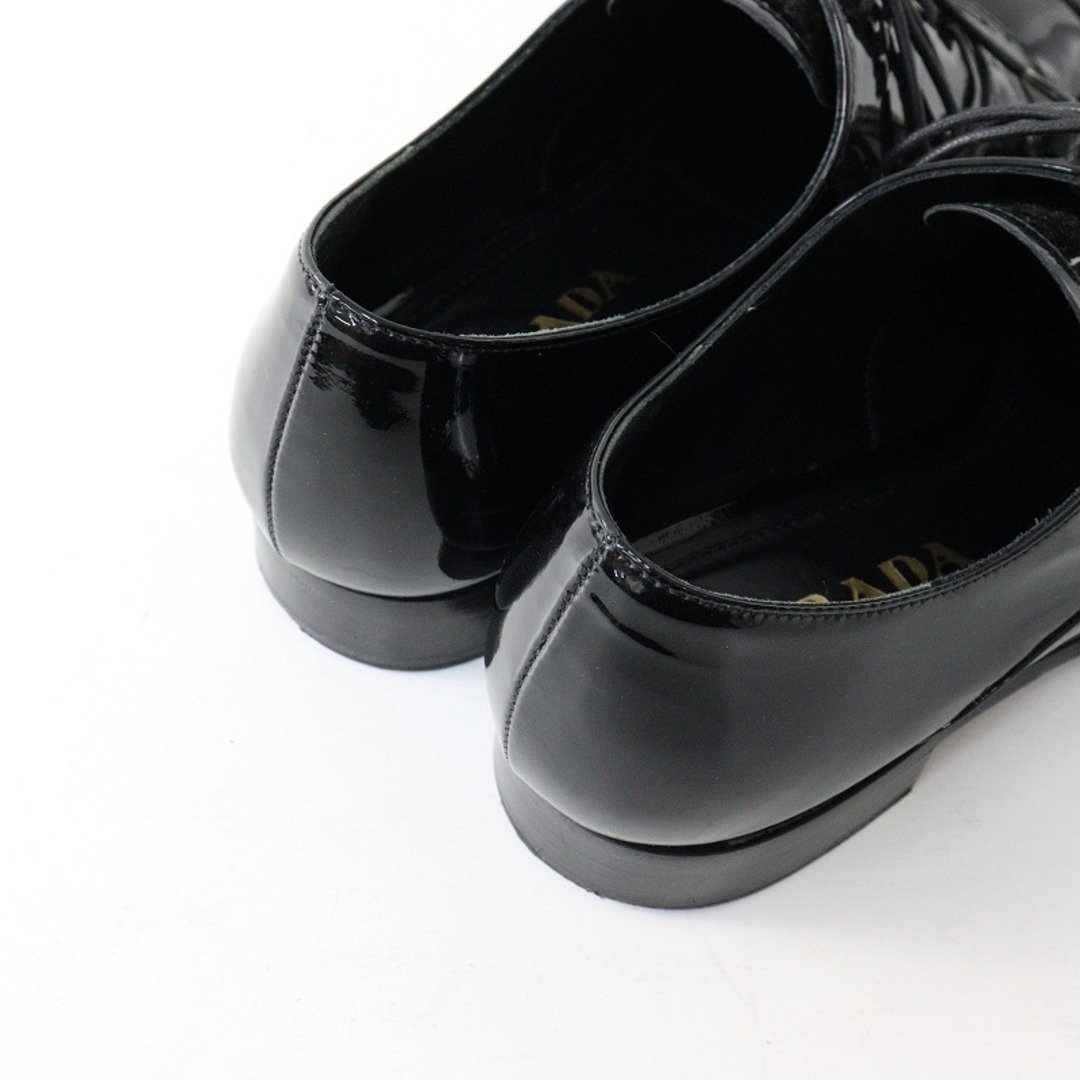 PRADA - イタリア製 プラダ PRADA エナメルレザー レースアップ ドレス
