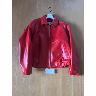 sacai - sacai 25SS Leather Jacket (Red・size 3)の通販 by