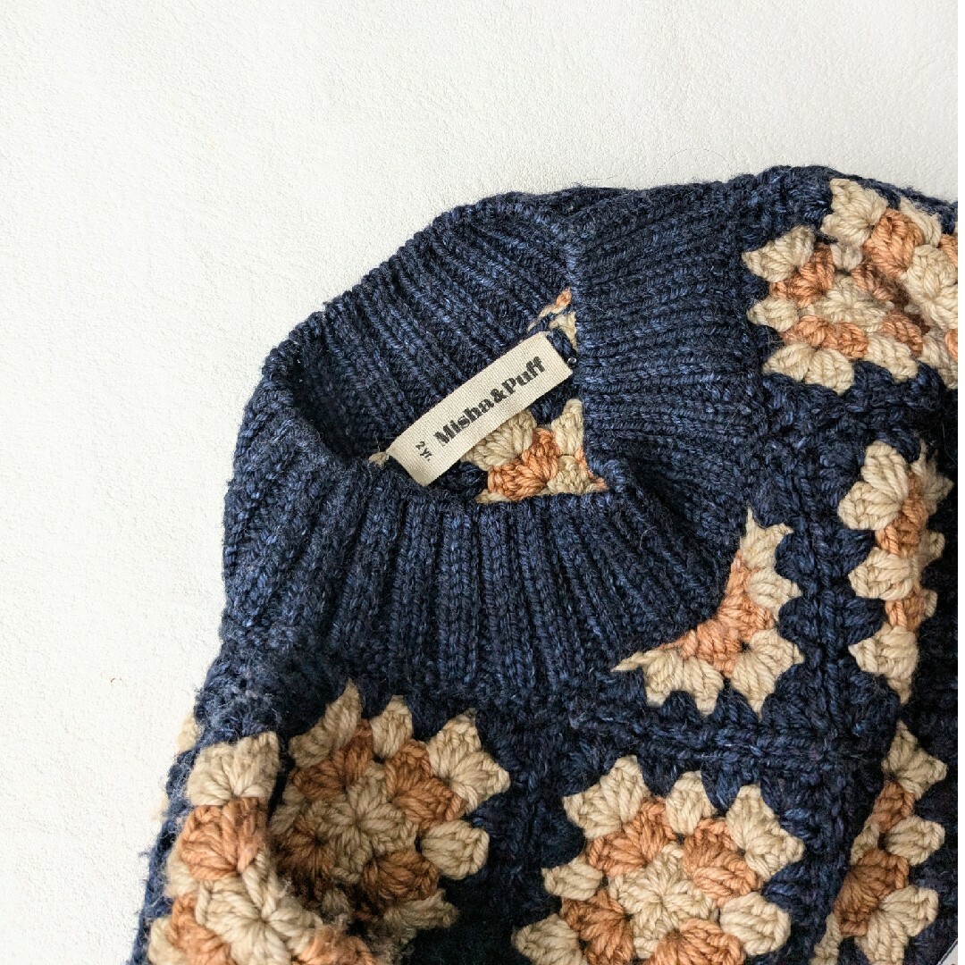 misha&puff クロシェサマーニットドレス 3y 貴重 misha&puff Crochet