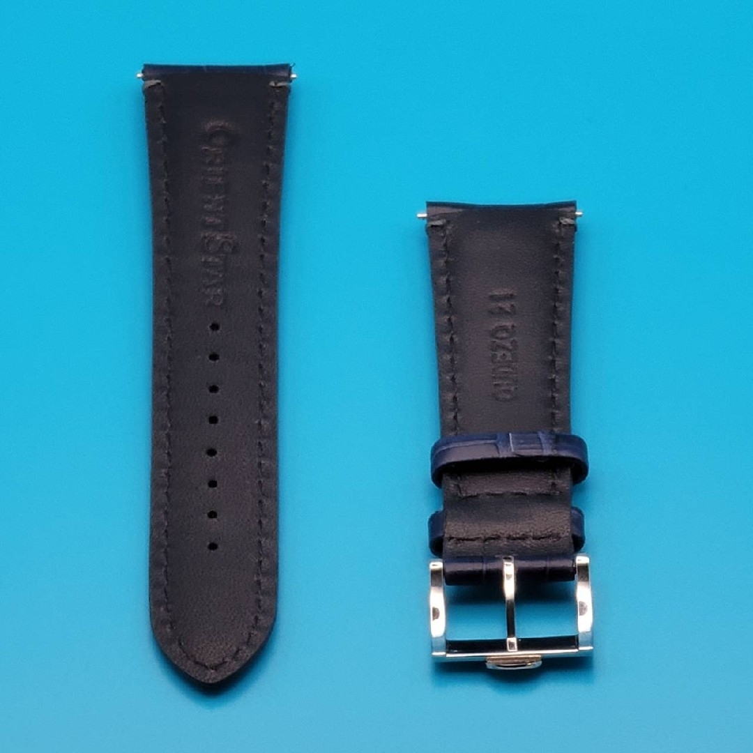 Orient Star 皮革バンド 中古 ネイビー ベルト Orient Star 皮革バンド