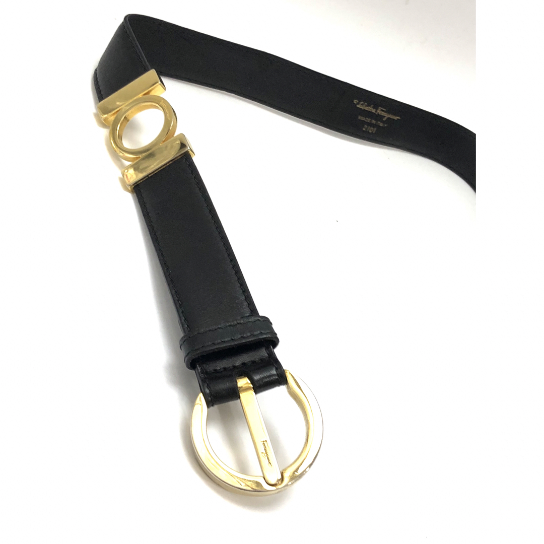 Salvatore Ferragamo - フェラガモ ガンチーニ レザー ベルト黒色系