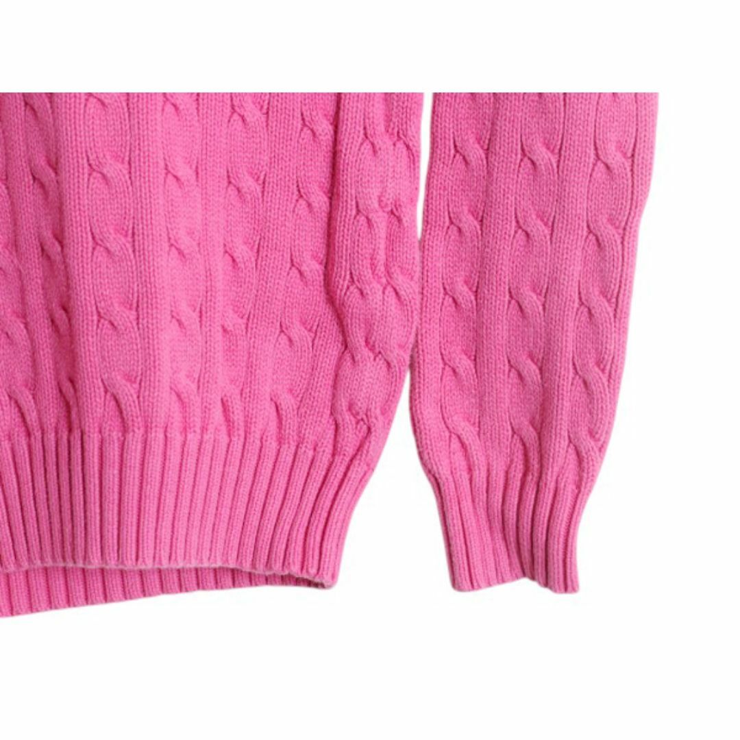 Ralph Lauren - ラルフローレン Vネック コットン ケーブル ニット