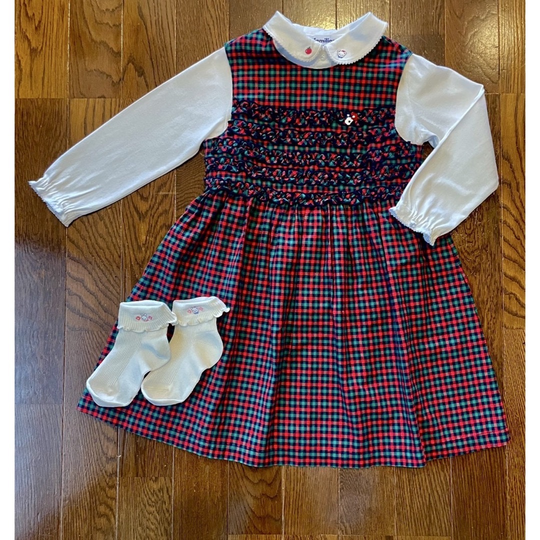 familiar - 【定番！】ファミリア ワンピース ファミリアチェック 110