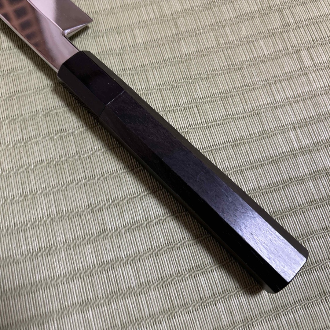 V金10号 本焼 柳刃 包丁 和包丁 黒檀黒水牛 八角柄