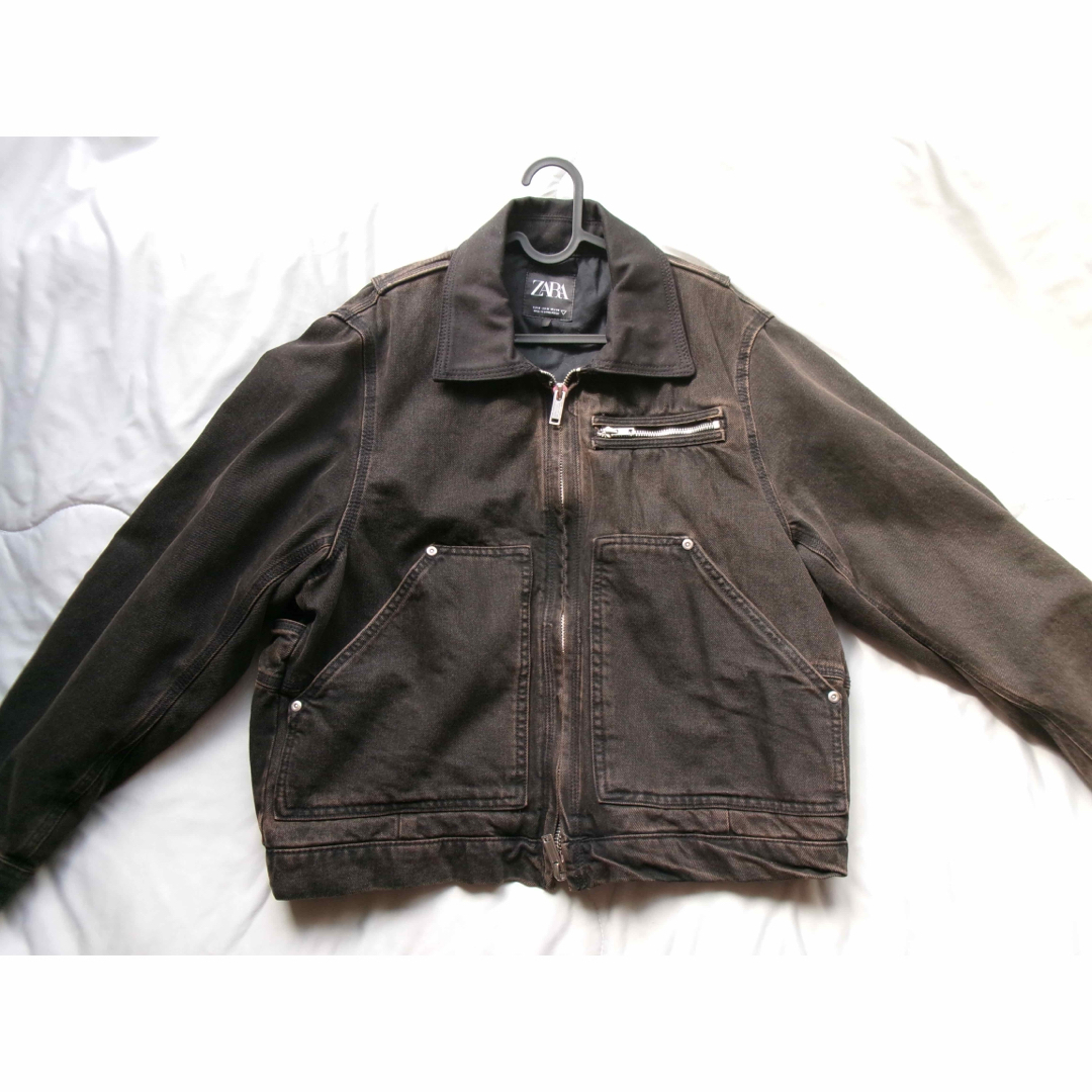 ZARA - ZARA コントラストカラー付きデニムジャケット の通販 by