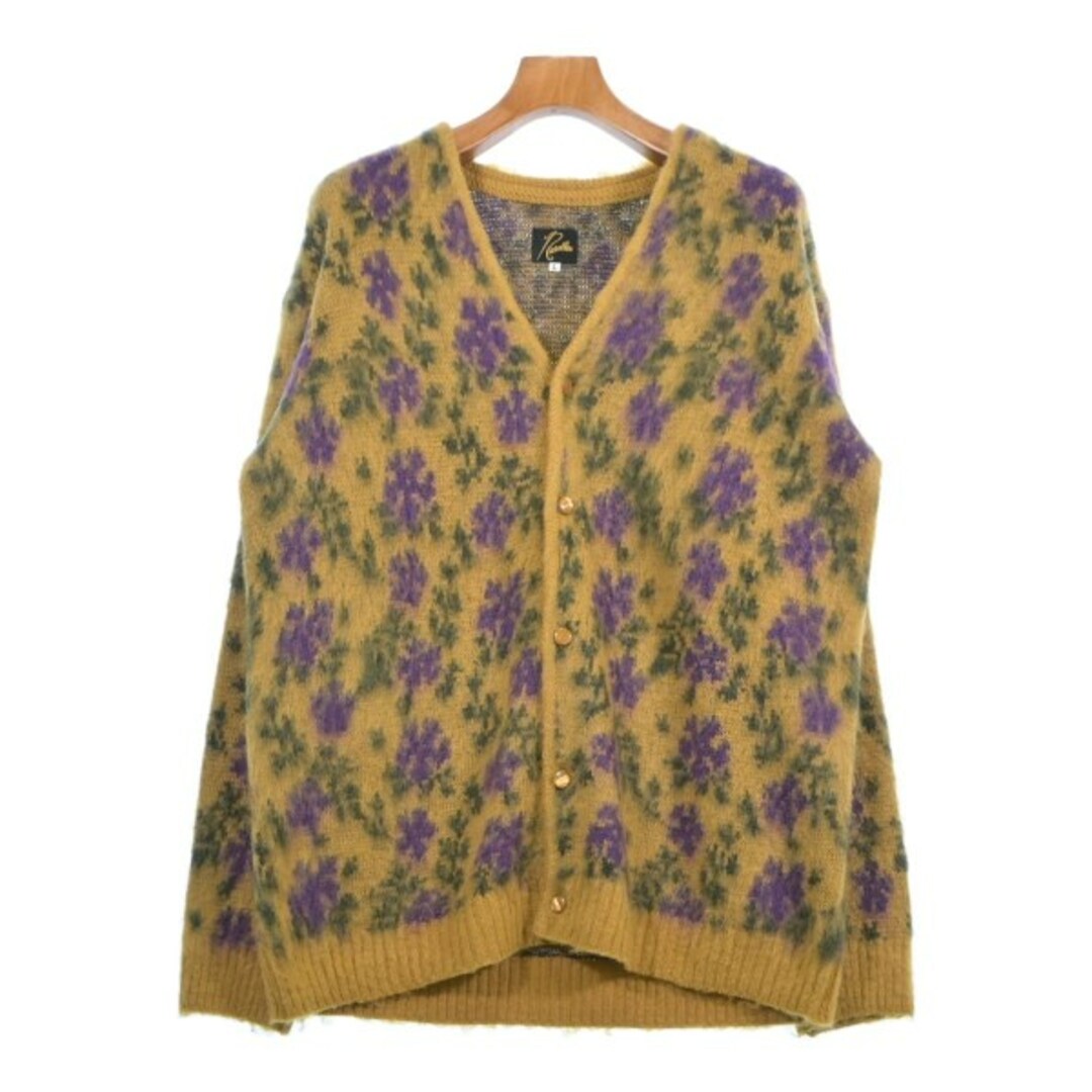 Needles - Needles ニードルス カーディガン L 黄x紫x緑(花柄) 【古着