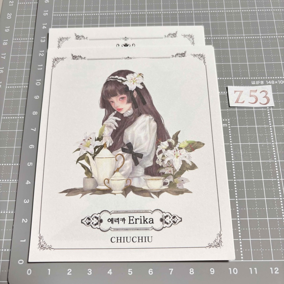 海外ステッカーZ53】CHIU様 女の子 人物ステッカー 韓国作家 海外作家