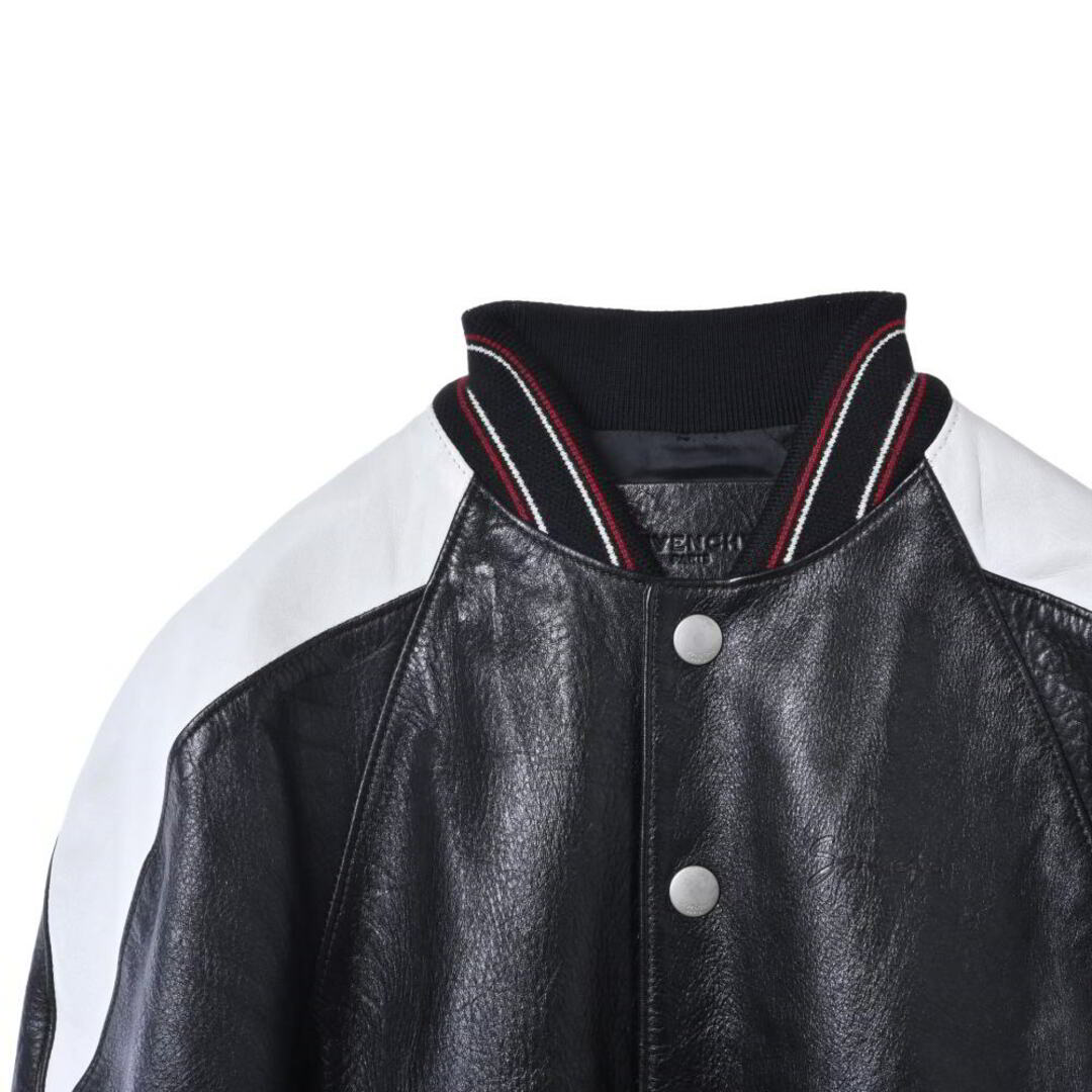 GIVENCHY - GIVENCHY ブロックカラー レザー ボンバー ジャケットの
