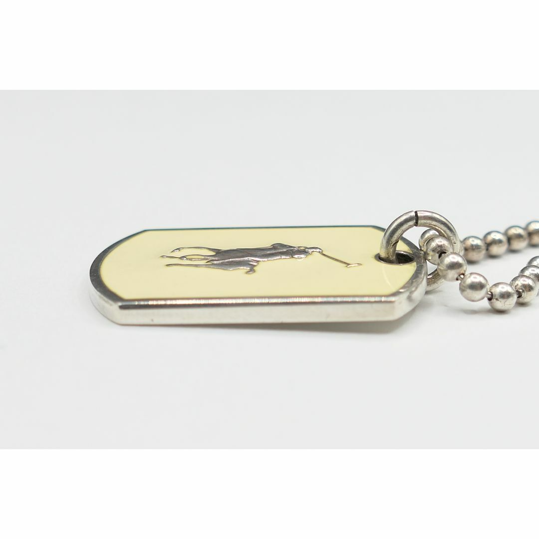 Ralph Lauren - 美品 ラルフローレン ドッグタグ ネックレス ホワイト
