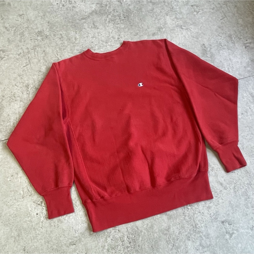 Champion - 90s チャンピオン リバースウィーブ 後期 赤 スウェット 目