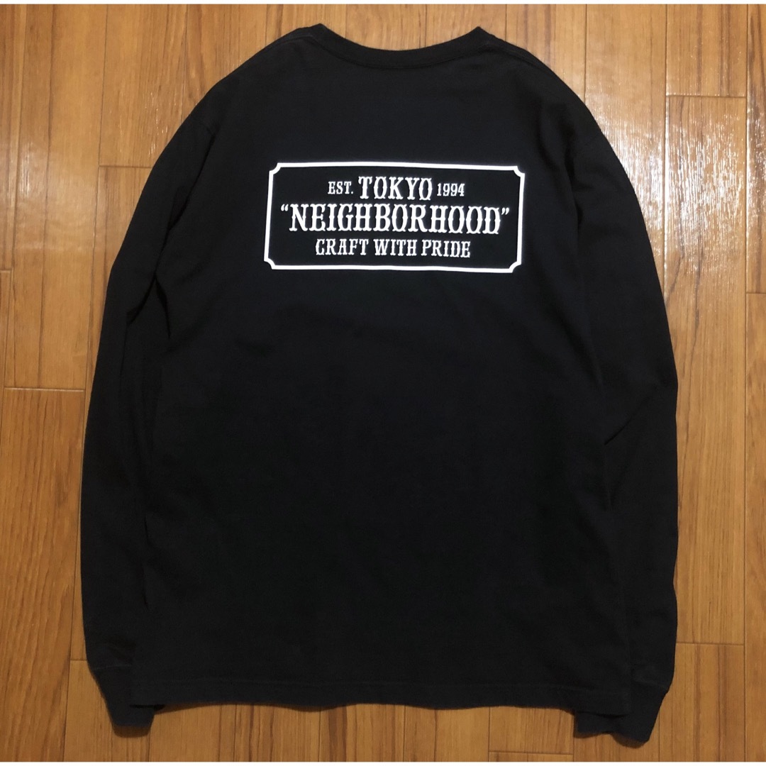 NEIGHBORHOOD - NEIGHBORHOOD ネイバーフッド ロゴ ロンT ブラック M