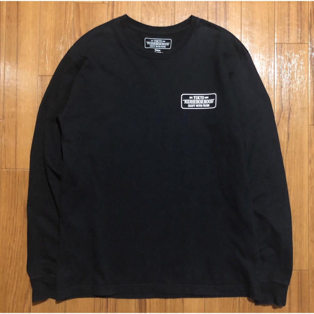 NEIGHBORHOOD - NEIGHBORHOOD ネイバーフッド ロゴ ロンT ブラック M