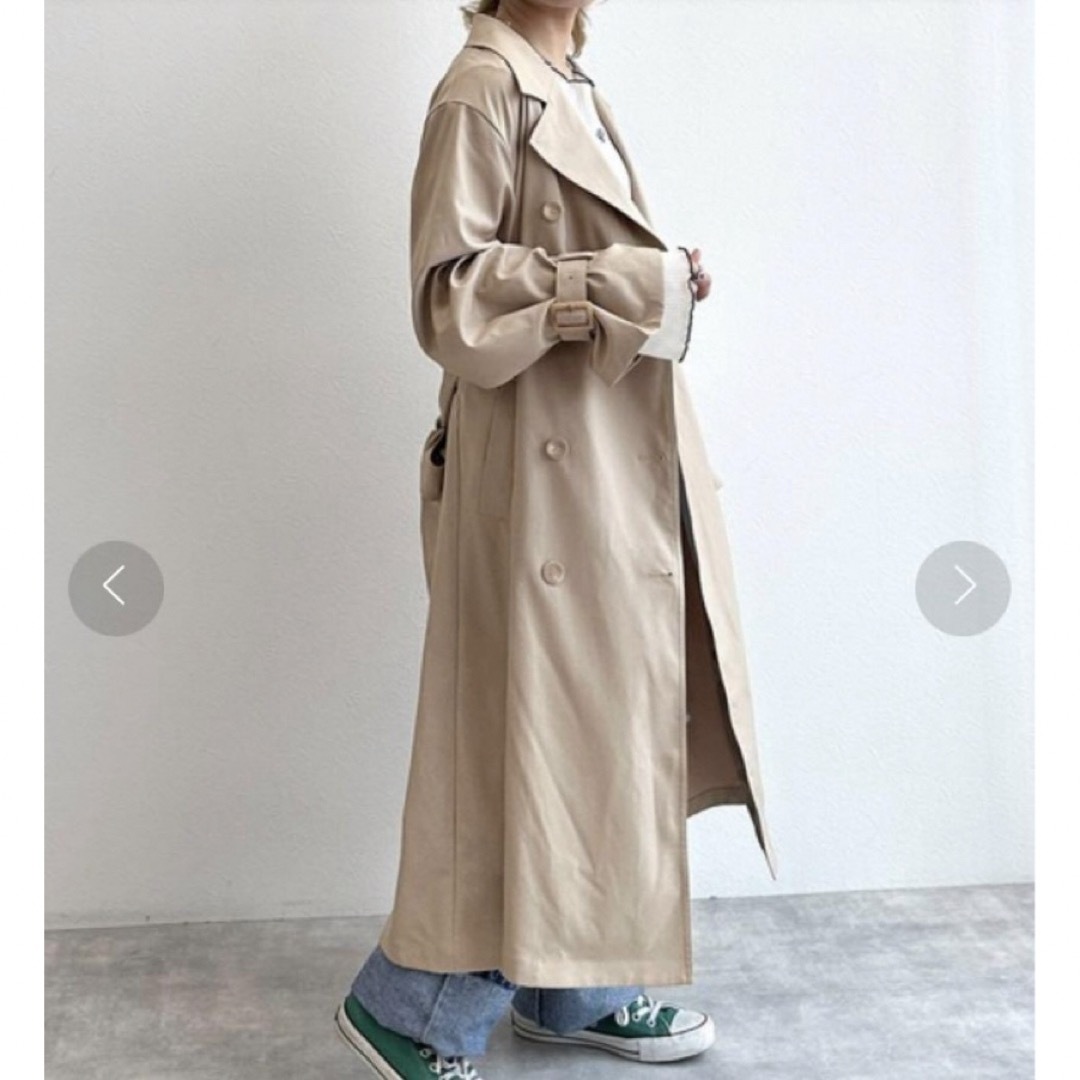 w closet - w closet ベルト付ツイルトレンチコート 春コート ベージュ