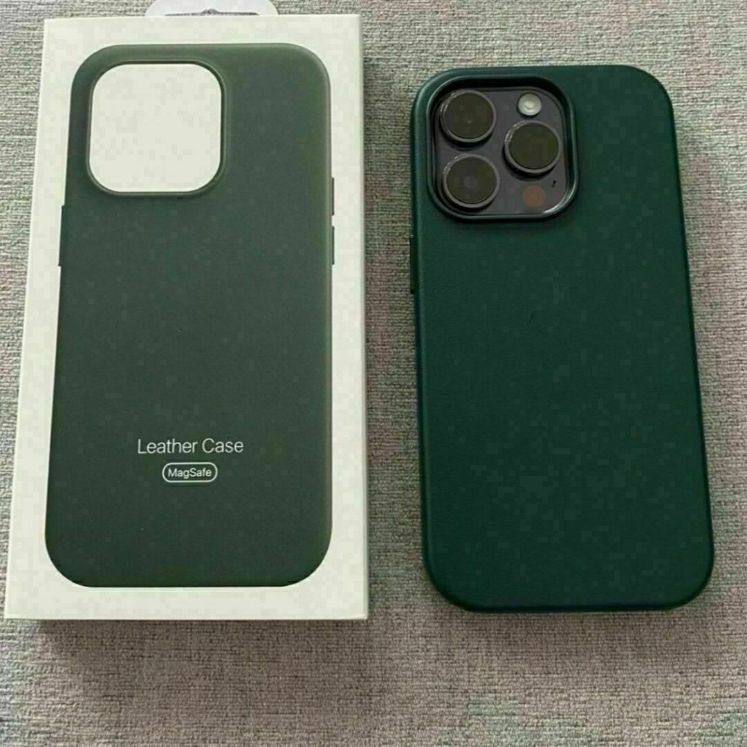 新品】純正互換品 iPhone 13mini レザーケース セコイアグリーンの通販