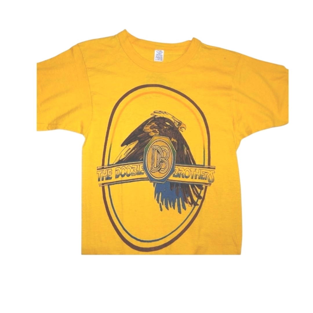 ▪️70's【DOOBIE BROTHERS】 TEE ドゥービーブラザーズ 黄色 | 激安