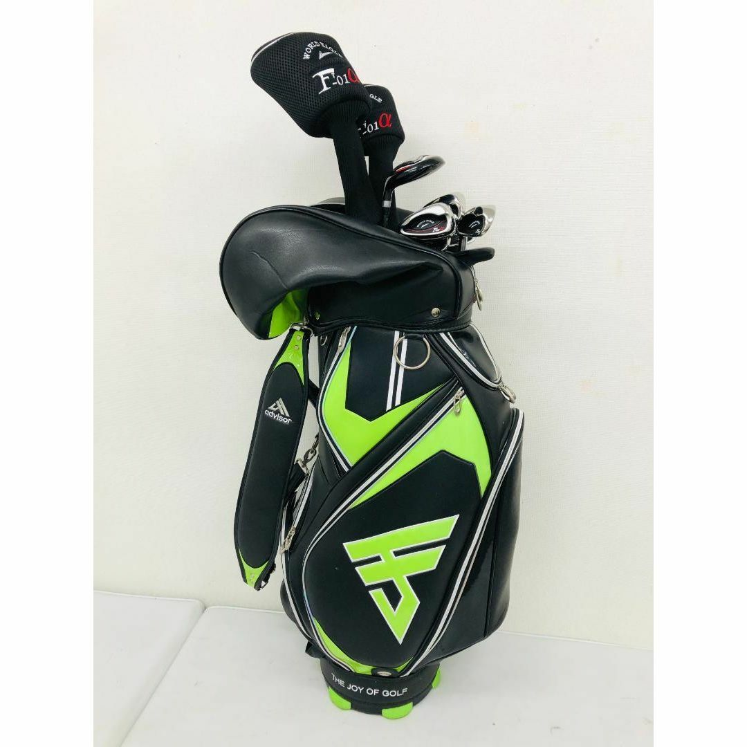 ゴルフセット】アドバイザー・キャディバッグ＋クラブ11本 メンズ 右利き