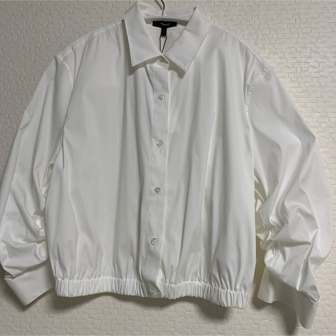 Theory - Theory ホワイト 7分袖クロップドシャツ Sサイズ<新品未使用