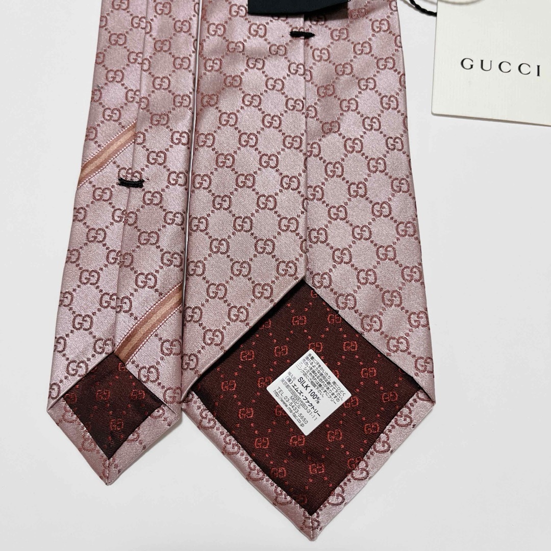 GUCCI - 新品タグ付き グッチ ネクタイ ハイブランド GG柄 インター