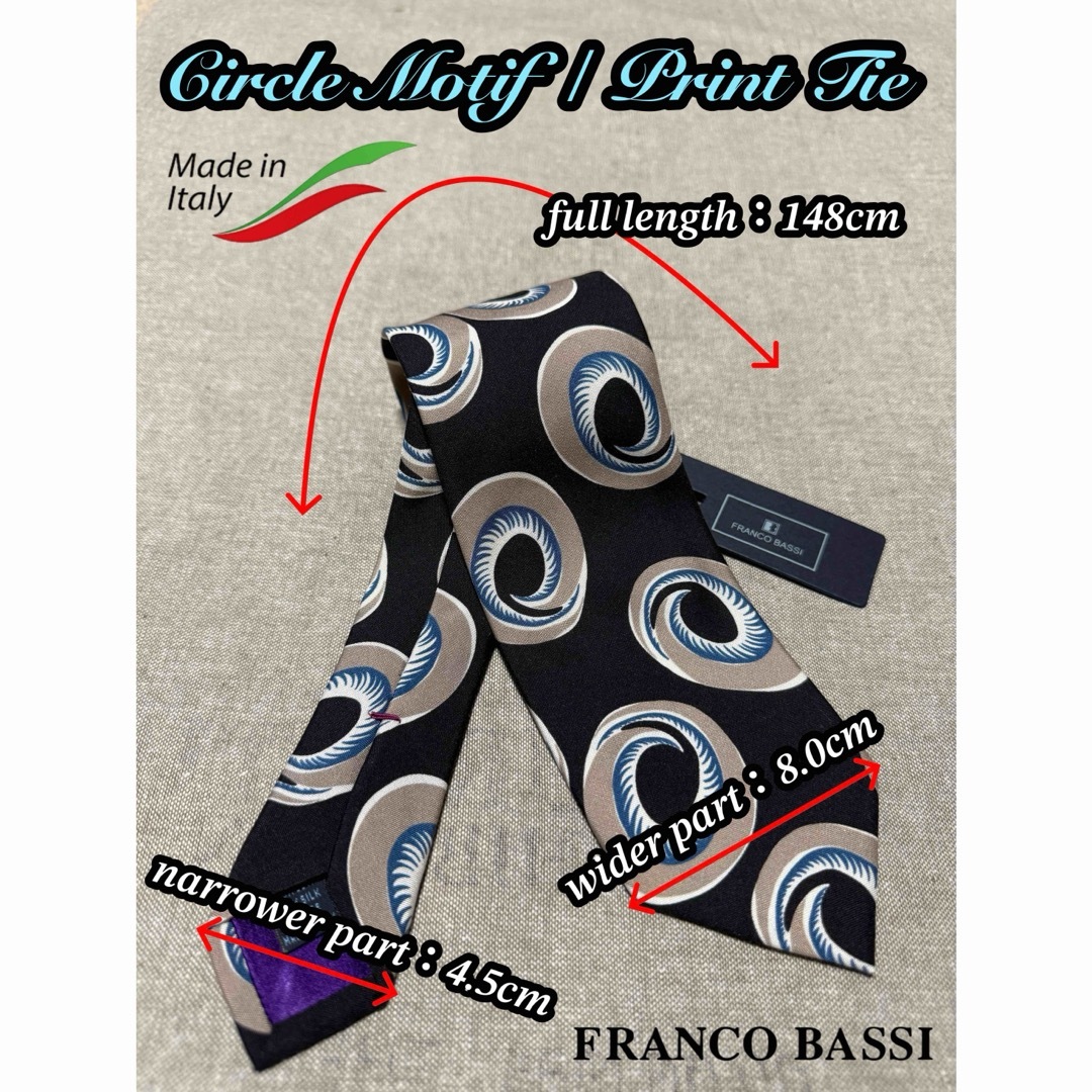 FRANCO BASSI - 【新品】FRANCO BASSI／ビッグサークル／プリントタイ