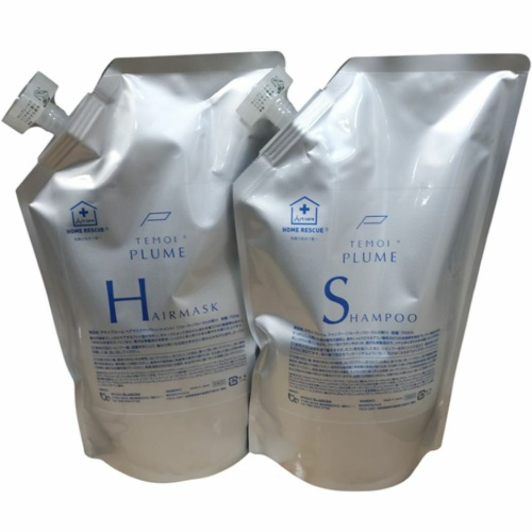 テモイ プルームシャンプー＆ヘアマスク 詰替 各700ml【セット売り】の