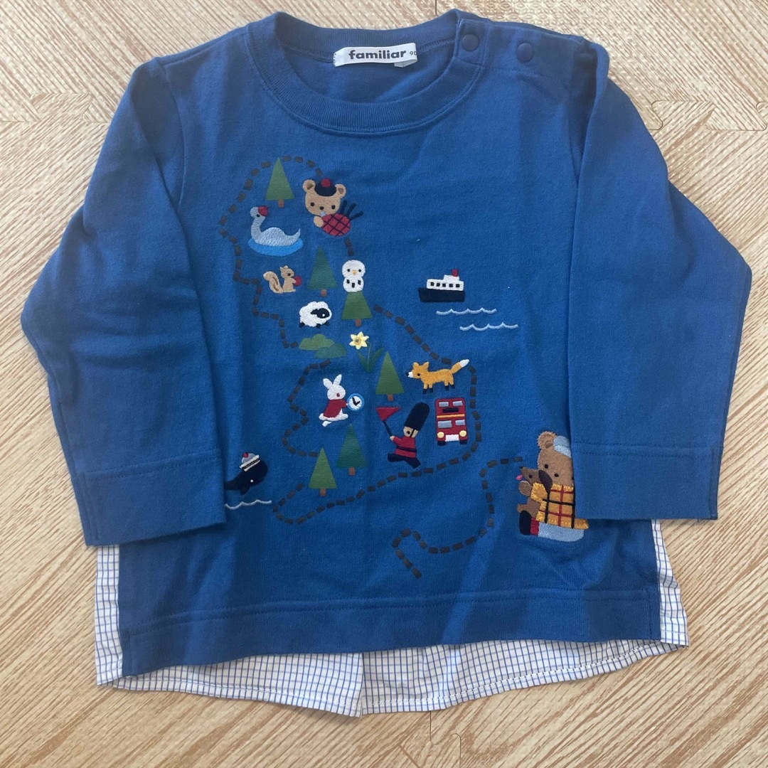 familiar - 【今週末限定限定お値下げ】 familiar 今期 ロンT90cm①の