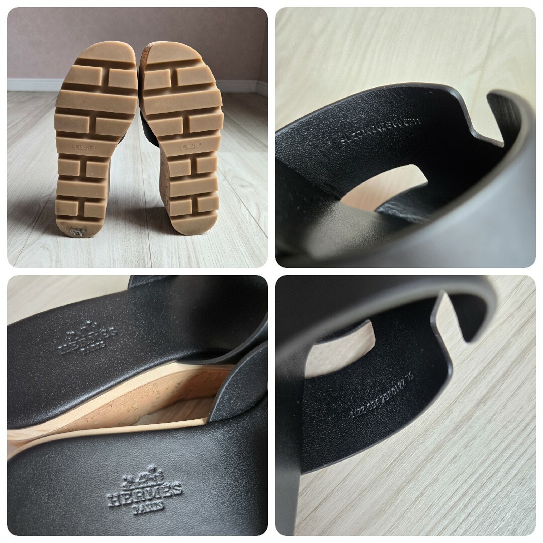 HERMES - 美品✨エルメス エズ 30 サンダル カーフ ブラック 38の通販