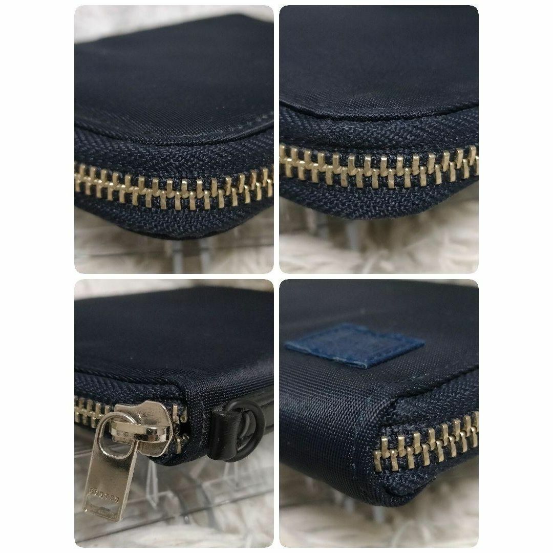 PORTER - PORTER 財布 ラウンド ネイビー ポーター 2つ折り財布 リフト