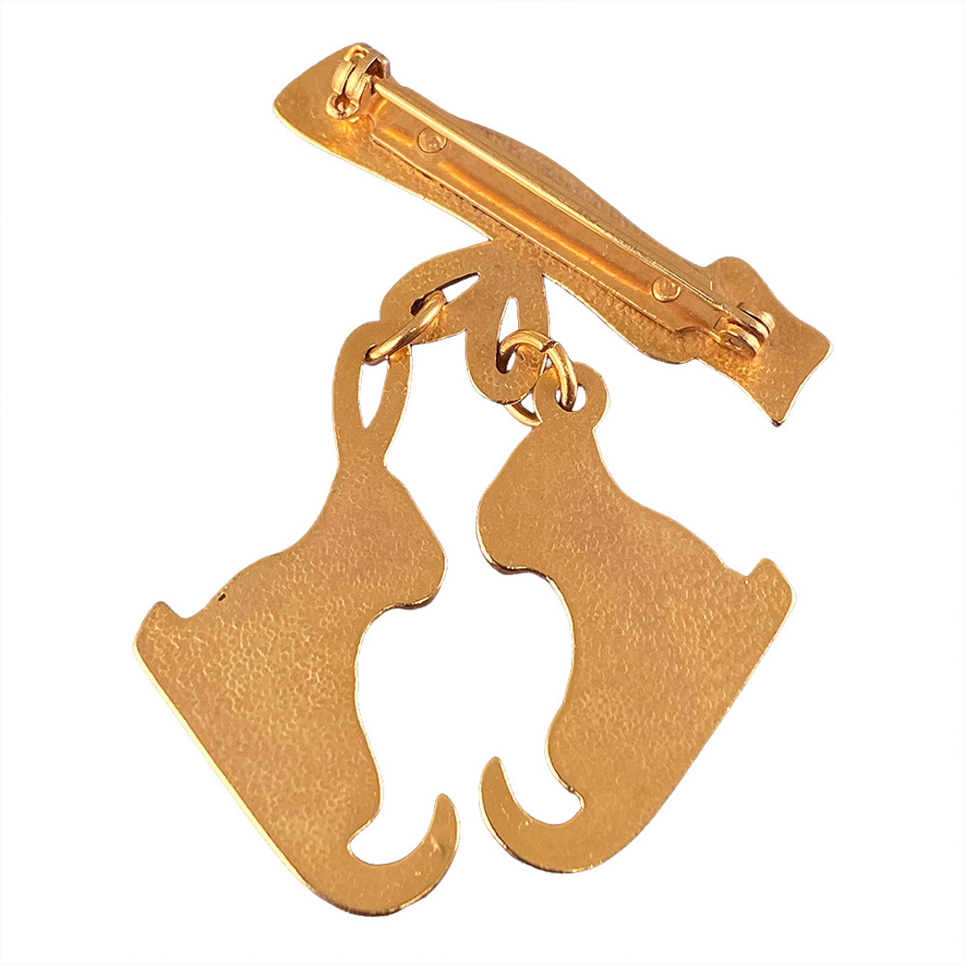 HERMES - 【中古】HERMES エルメス スケート靴モチーフ ブローチ【質屋