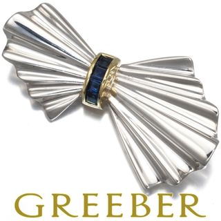 Tiffany & Co. - ティファニー ブローチ サファイア リボン