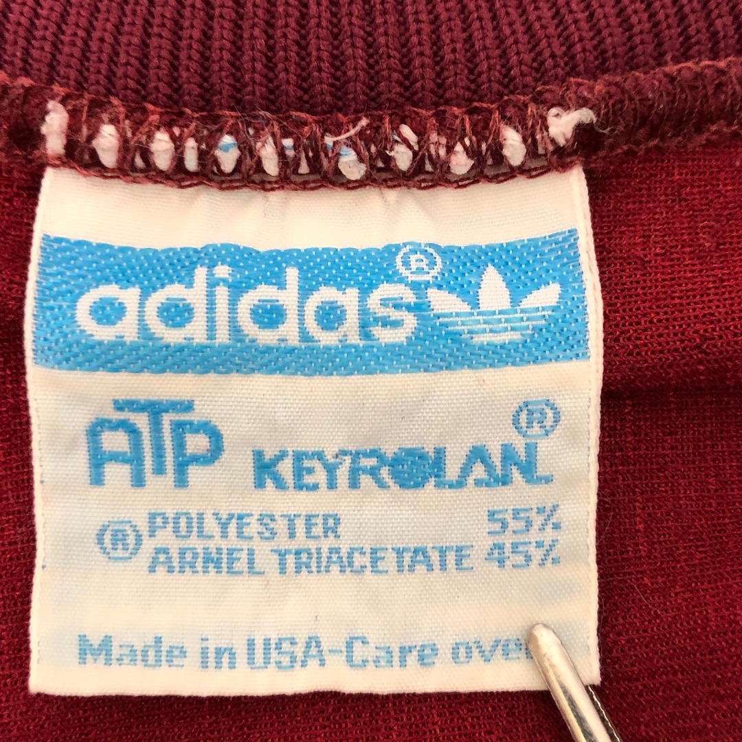 □□70~80s adidas ジャージ ATPトラックジャケット 古着 ワインレッド