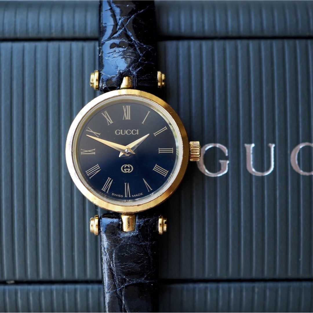 GUCCI - GUCCI✨オールドグッチ シェリーライン ブラック ヴィンテージ