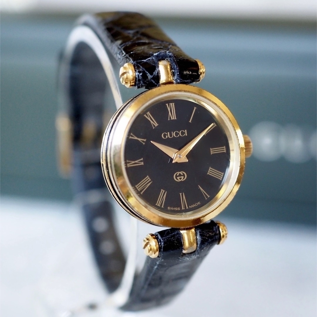 GUCCI - GUCCI✨オールドグッチ シェリーライン ブラック ヴィンテージ