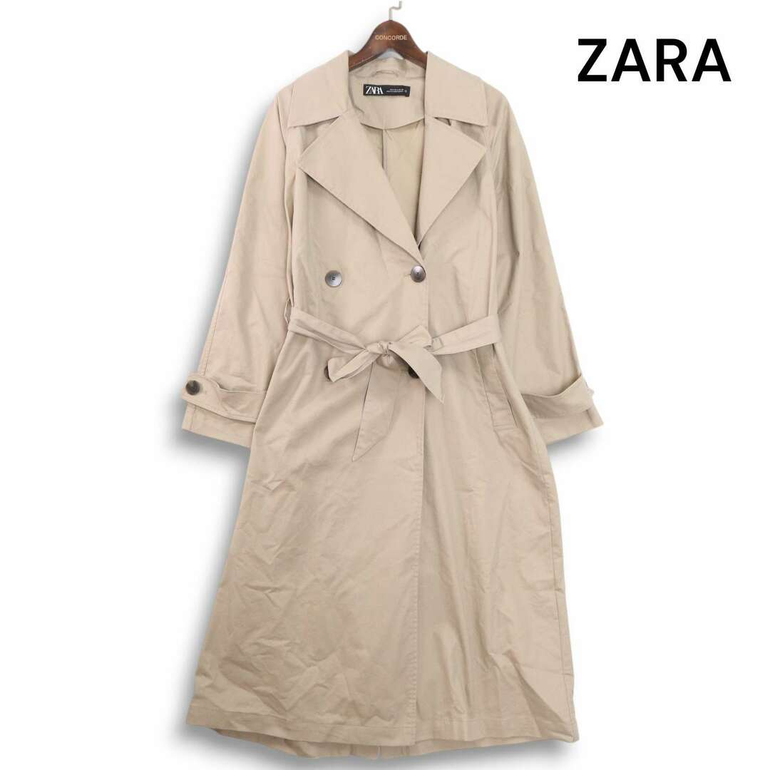 ZARA - ZARA ザラ 現行タグ☆ 通年 ツイル ロング トレンチコート Sz.S