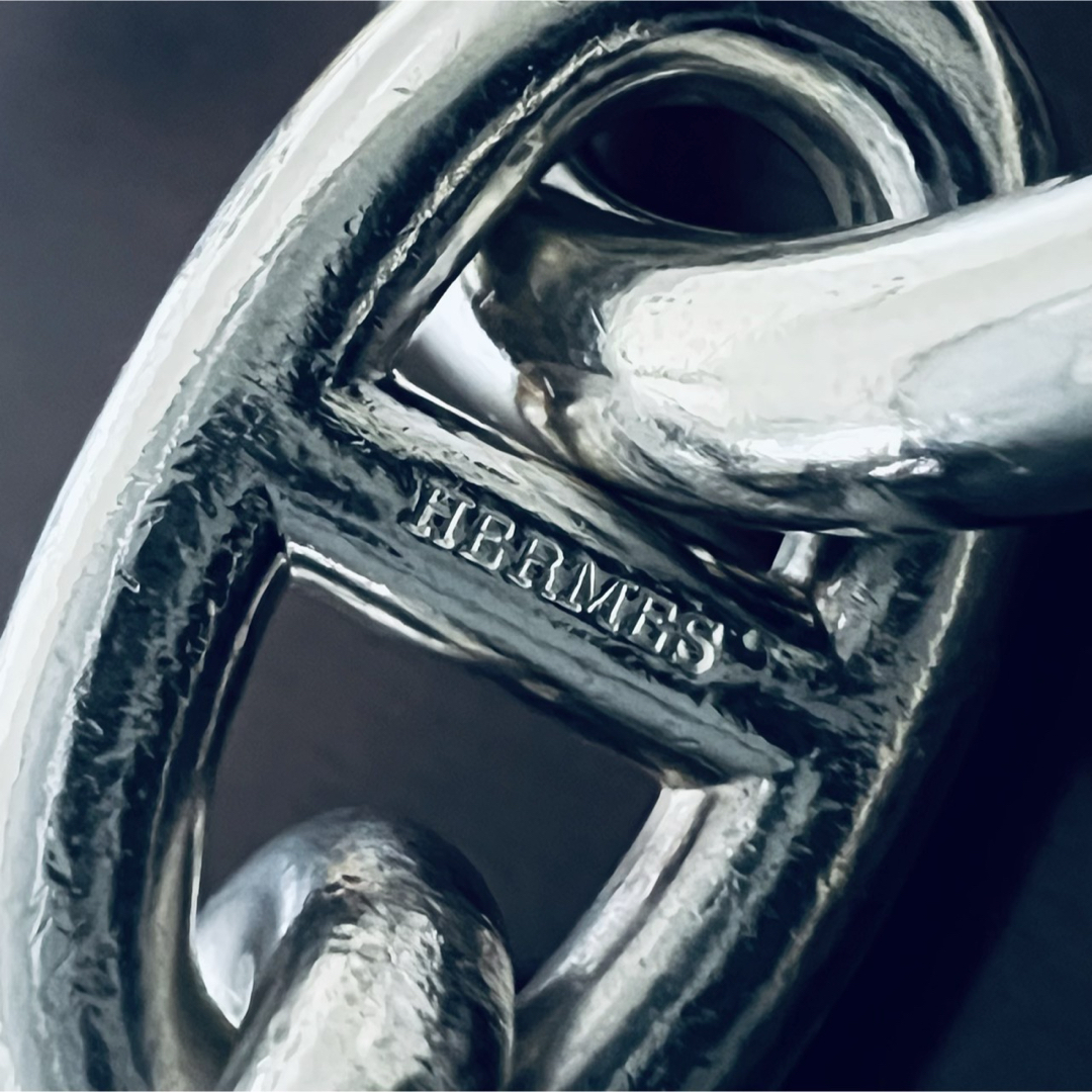 HERMES - エルメス シェーヌダンクル ブレスレット TGM11コマ ブラック